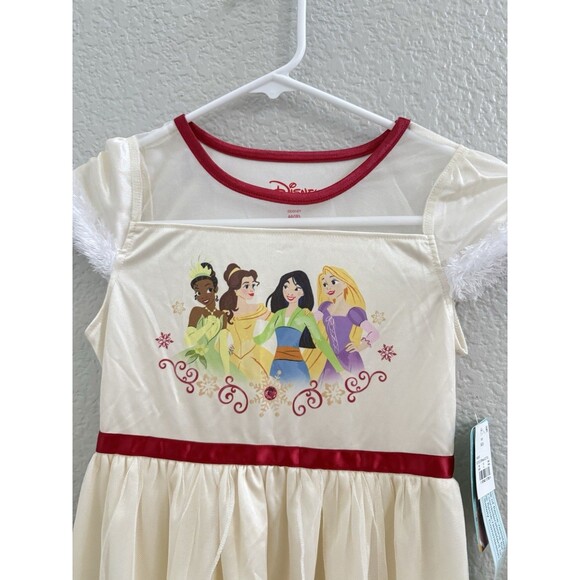 Disney Princess Winter Snowflakes Ivory and Tulle Christmas Nightgown Size Small - Picture 3 of 6